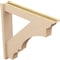 Ekena Millwork 5 1/2-in W x 30-in D x 30-in H Balboa Trad Rough Cedar Woodgrain TimberThane Outlooker, Primed Tan OUTUR055X30X30BOA04RCPR - alternate 2